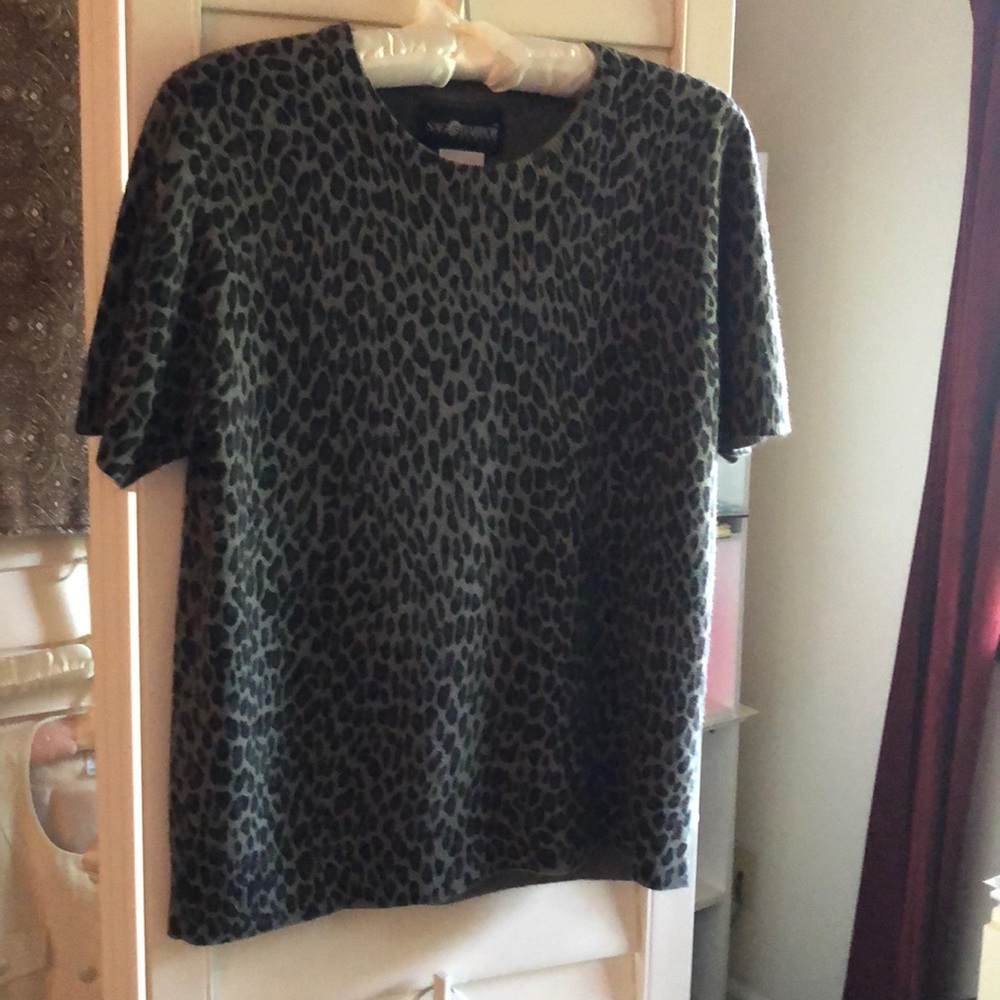 Sag harbor petite animal print top